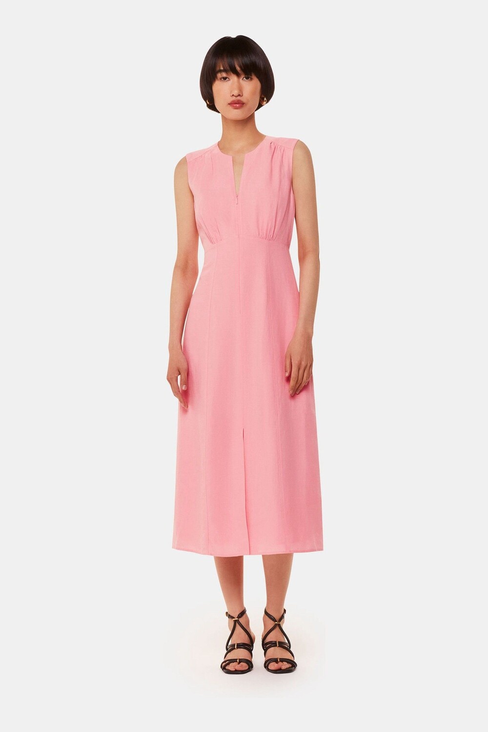 Платье миди Abbie с застежкой молнией спереди и льном Whistles, розовый
Платье миди Abbie с застежкой молнией спереди и льном Whistles, розовый