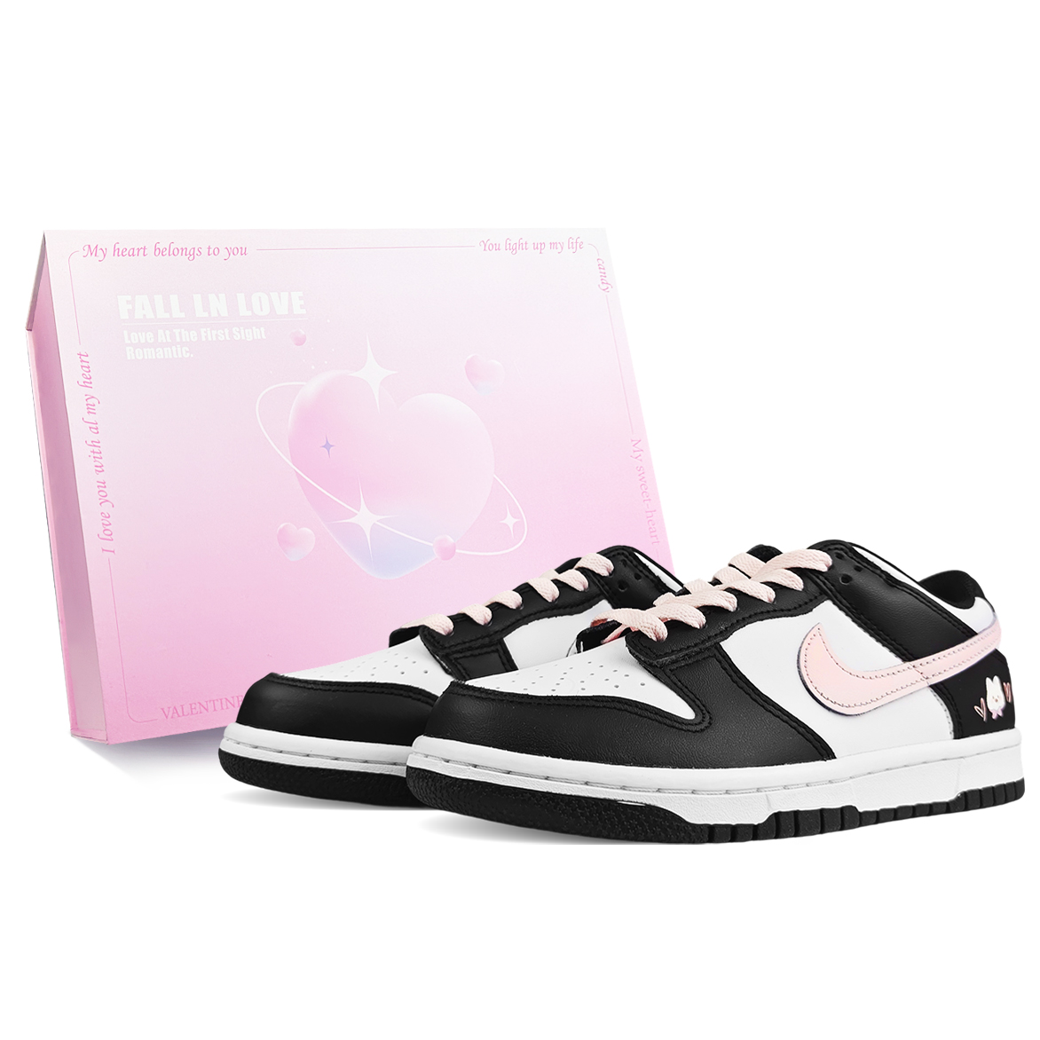 Nike Данки устойчивые к истиранию низкие скейтерские кроссовки унисекс черный белый розовый, цвет Black White Pink
Nike Данки устойчивые к истиранию низкие скейтерские кроссовки унисекс черный белый розовый, цвет Black White Pink