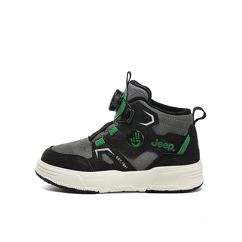 Устойчивые к скольжению и истиранию высокие детские скейтбордские кроссовки Kids' Jeep, синий/белый 
Устойчивые к скольжению и истиранию высокие детские скейтбордские кроссовки Kids' Jeep, синий/белый