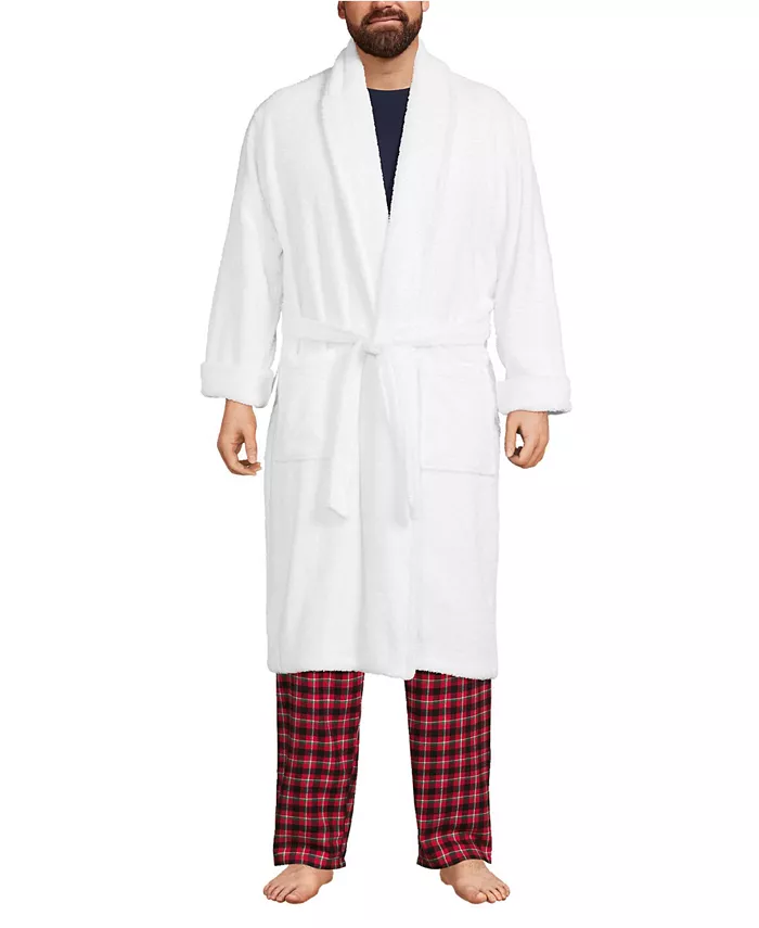 Мужской халат Big Calf Length из турецкой махры Lands' End, белый
Мужской халат Big Calf Length из турецкой махры Lands' End, белый