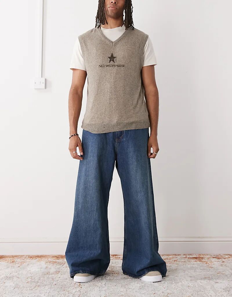 Джинсы-скейтеры с широкими штанинами Cheap Monday, классные, средне-синие
Джинсы-скейтеры с широкими штанинами Cheap Monday, классные, средне-синие