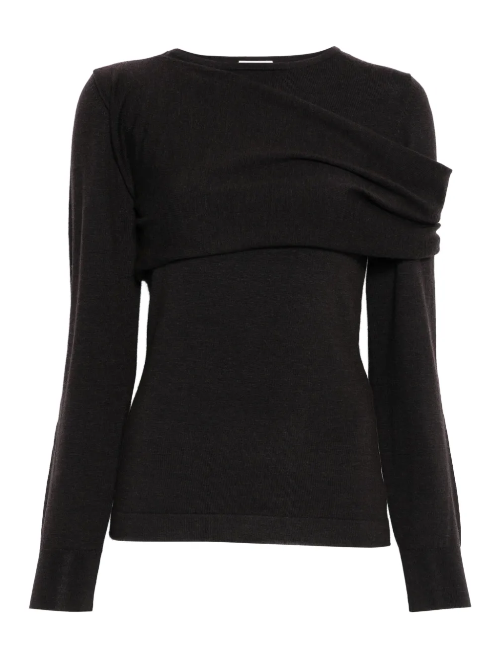 Шерстяной свитер с драпировкой P.A.R.O.S.H., коричневый
Шерстяной свитер с драпировкой P.A.R.O.S.H., коричневый