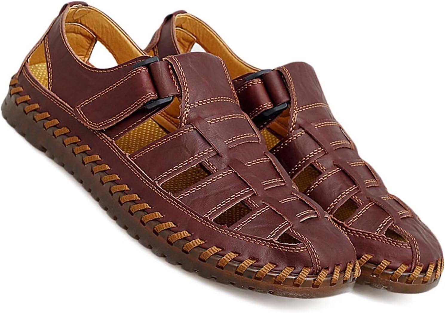 Мужские кожаные сандалии с закрытым носком для прогулок на природе, вождения, водонепроницаемые спортивные сандалии, сандалии рыбака, пляжные водные сандалии Hnvavq, K
Мужские кожаные сандалии с закрытым носком для прогулок на природе, вождения, водонепроницаемые спортивные сандалии, сандалии рыбака, пляжные водные сандалии Hnvavq, K