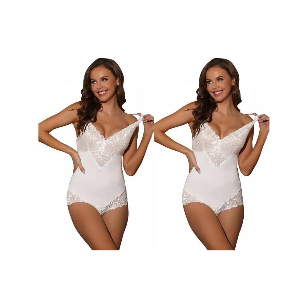 2 упаковки женских кружевных корректирующих боди с регулируемыми бретелями, с открытой спиной и V-образным вырезом ALLEGRA K, белый
2 упаковки женских кружевных корректирующих боди с регулируемыми бретелями, с открытой спиной и V-образным вырезом ALLEGRA K, белый