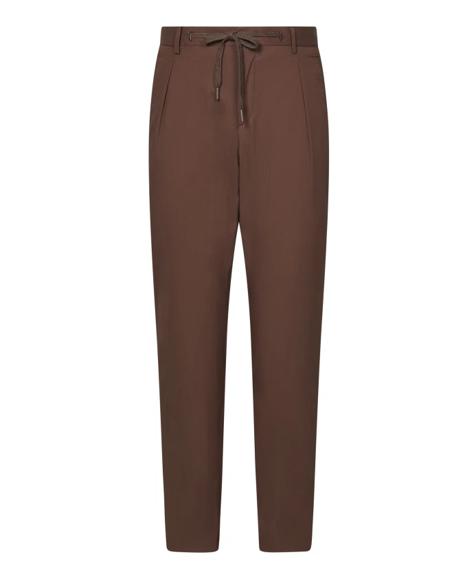 Коричневые брюки с эластичным поясом и шнурком. Franzese Collection, коричневый
Коричневые брюки с эластичным поясом и шнурком. Franzese Collection, коричневый
