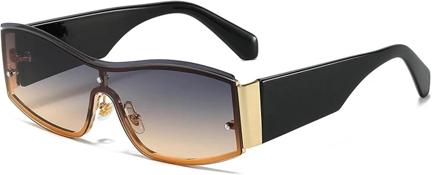 Солнцезащитные очки с защитой от УФ-излучения UV400 | Цельные, без оправы | Для женщин и мужчин | Для занятий спортом на открытом воздухе и вождения DSVIGF, Gold-graybrown
Солнцезащитные очки с защитой от УФ-излучения UV400 | Цельные, без оправы | Для женщин и мужчин | Для занятий спортом на открытом воздухе и вождения DSVIGF, Gold-graybrown