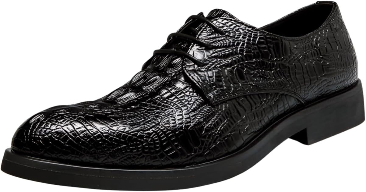 Мужские кожаные оксфорды Santimon с тиснением под аллигатора, классические современные формальные туфли, свадебные туфли, черный
Мужские кожаные оксфорды Santimon с тиснением под аллигатора, классические современные формальные туфли, свадебные туфли, черный