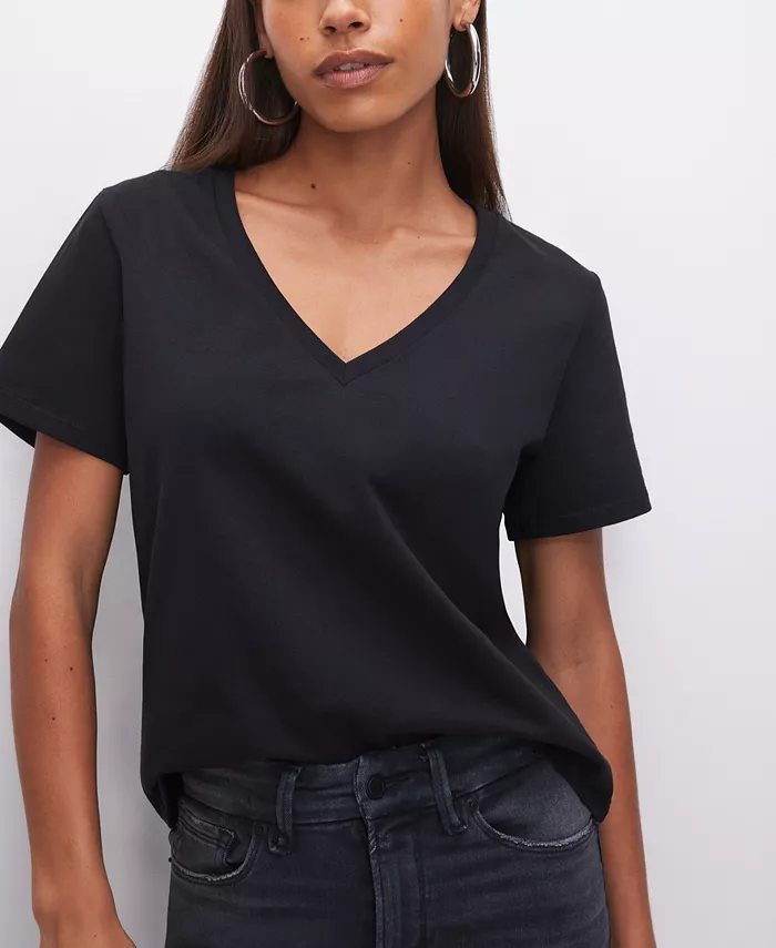 Женская футболка Heritage с V-образным вырезом и короткими рукавами Good American, черный
Женская футболка Heritage с V-образным вырезом и короткими рукавами Good American, черный