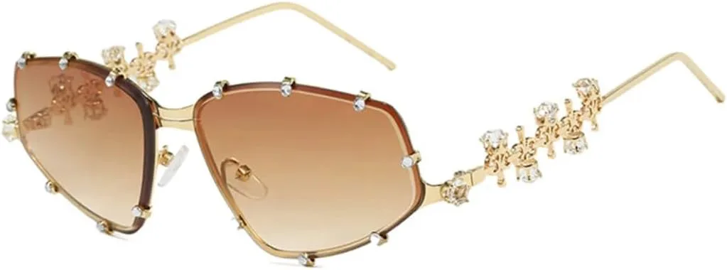 Солнцезащитные очки с бриллиантами для женщин и мужчин, винтажные, с защитой от УФ-излучения UV400, роскошные, со стразами, в стиле панк UATXTAU, Gold-brown
Солнцезащитные очки с бриллиантами для женщин и мужчин, винтажные, с защитой от УФ-излучения UV400, роскошные, со стразами, в стиле панк UATXTAU, Gold-brown