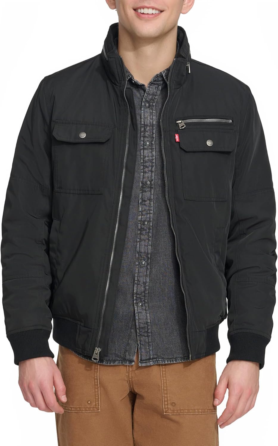 Мужская куртка-бомбер Levi's с воротником-стойкой, Black
Мужская куртка-бомбер Levi's с воротником-стойкой, Black