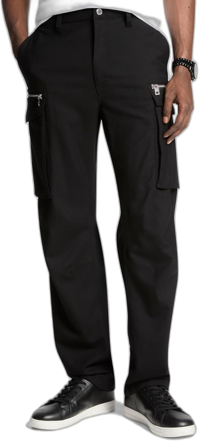 Michael Kors мужские шерстяные карго-штаны с молнией и карманами, Black
Michael Kors мужские шерстяные карго-штаны с молнией и карманами, Black