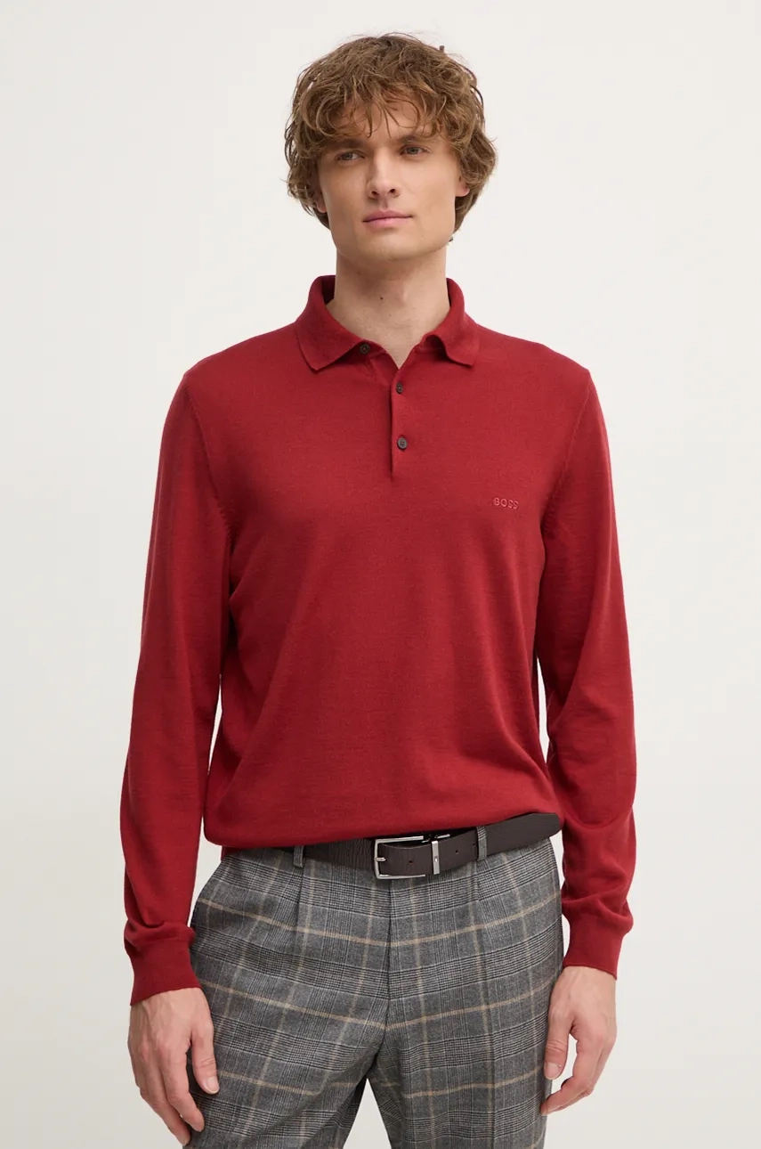 Шерстяной свитер BOSS, гранатовый
Шерстяной свитер BOSS, гранатовый