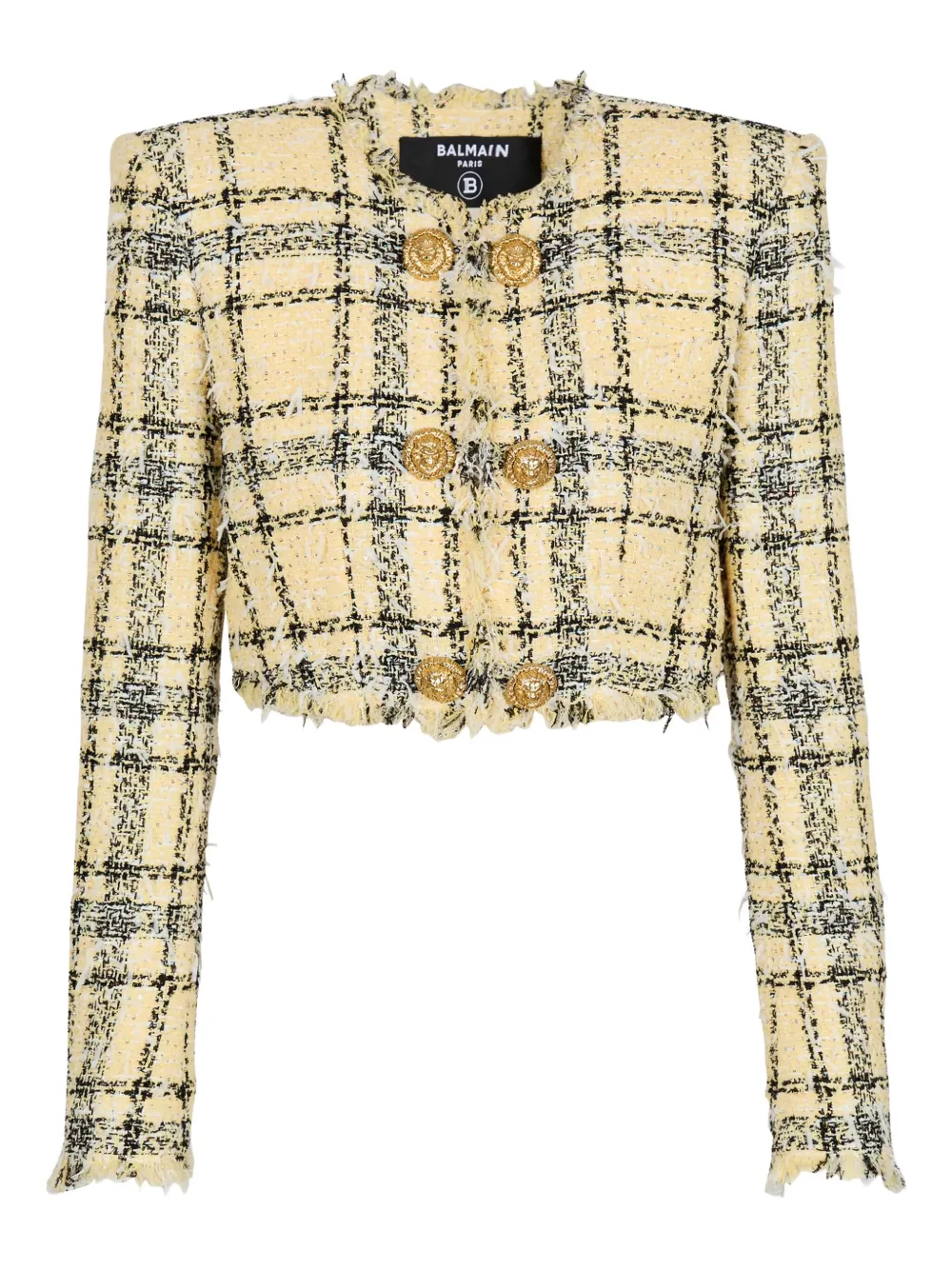 Твидовый пиджак на пуговицах Balmain, желтый
Твидовый пиджак на пуговицах Balmain, желтый