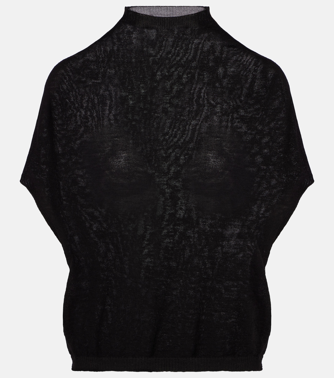 Шерстяной топ с высоким воротом Rick Owens, черный
Шерстяной топ с высоким воротом Rick Owens, черный