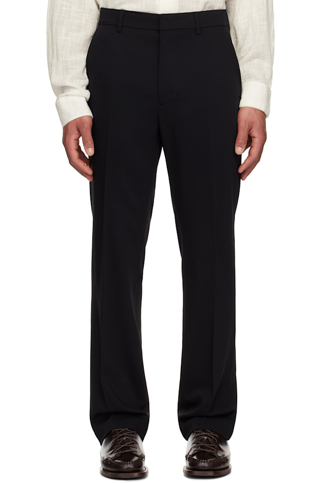 Шерстяные брюки прямого кроя Ami Paris, черный
Шерстяные брюки прямого кроя Ami Paris, черный