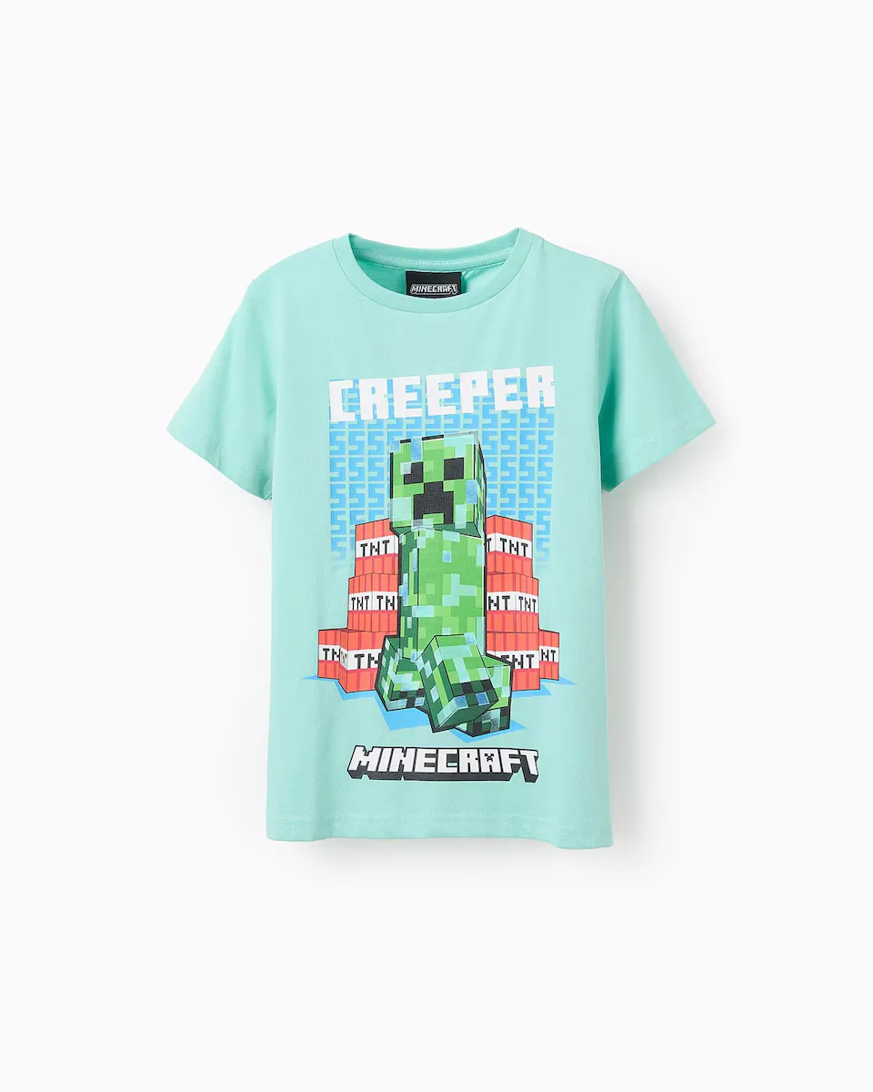 Футболка для мальчика 100% хлопок с принтом Minecraft Zippy, светло-зеленый
Футболка для мальчика 100% хлопок с принтом Minecraft Zippy, светло-зеленый