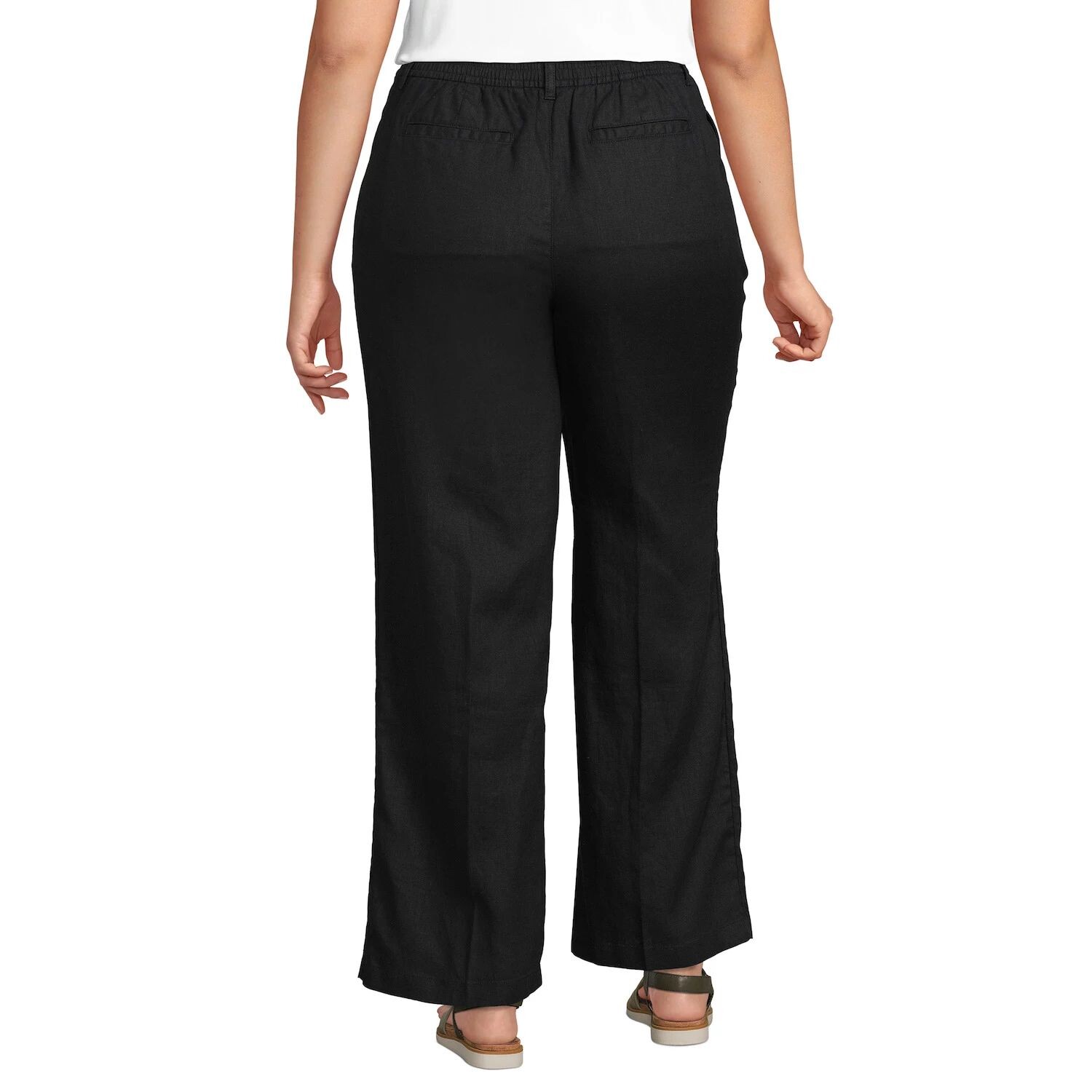 Брюки больших размеров Lands’ End с высокой посадкой и широкими штанинами со складками Lands' End, белый
Брюки больших размеров Lands’ End с высокой посадкой и широкими штанинами со складками Lands' End, белый