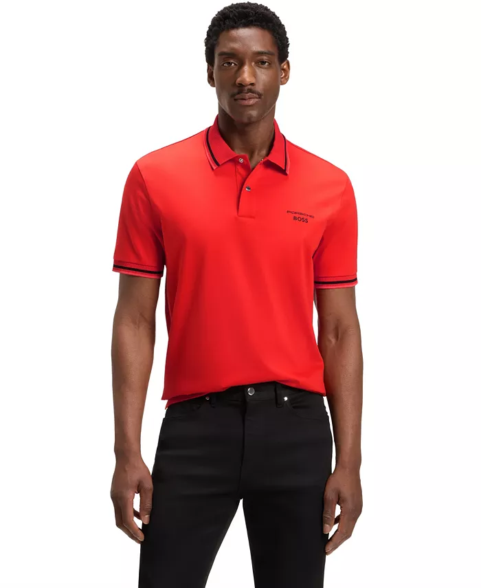 Porsche x BOSS Мужская хлопковая поло с контролем влажности Hugo Boss, оранжевый
Porsche x BOSS Мужская хлопковая поло с контролем влажности Hugo Boss, оранжевый