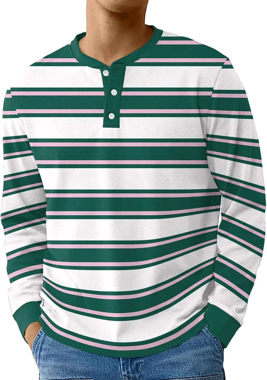 Мужская футболка с длинным рукавом Henley в полоску AAZJSS
Мужская футболка с длинным рукавом Henley в полоску AAZJSS
