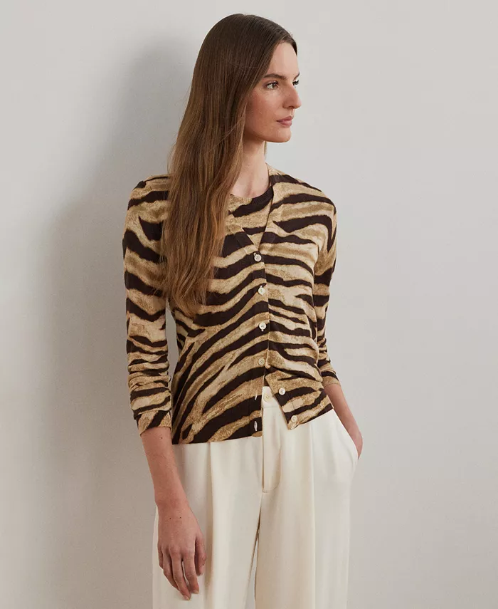 Женский кардиган из льна и хлопка с принтом «зебра» Lauren Ralph Lauren, мультиколор
Женский кардиган из льна и хлопка с принтом «зебра» Lauren Ralph Lauren, мультиколор