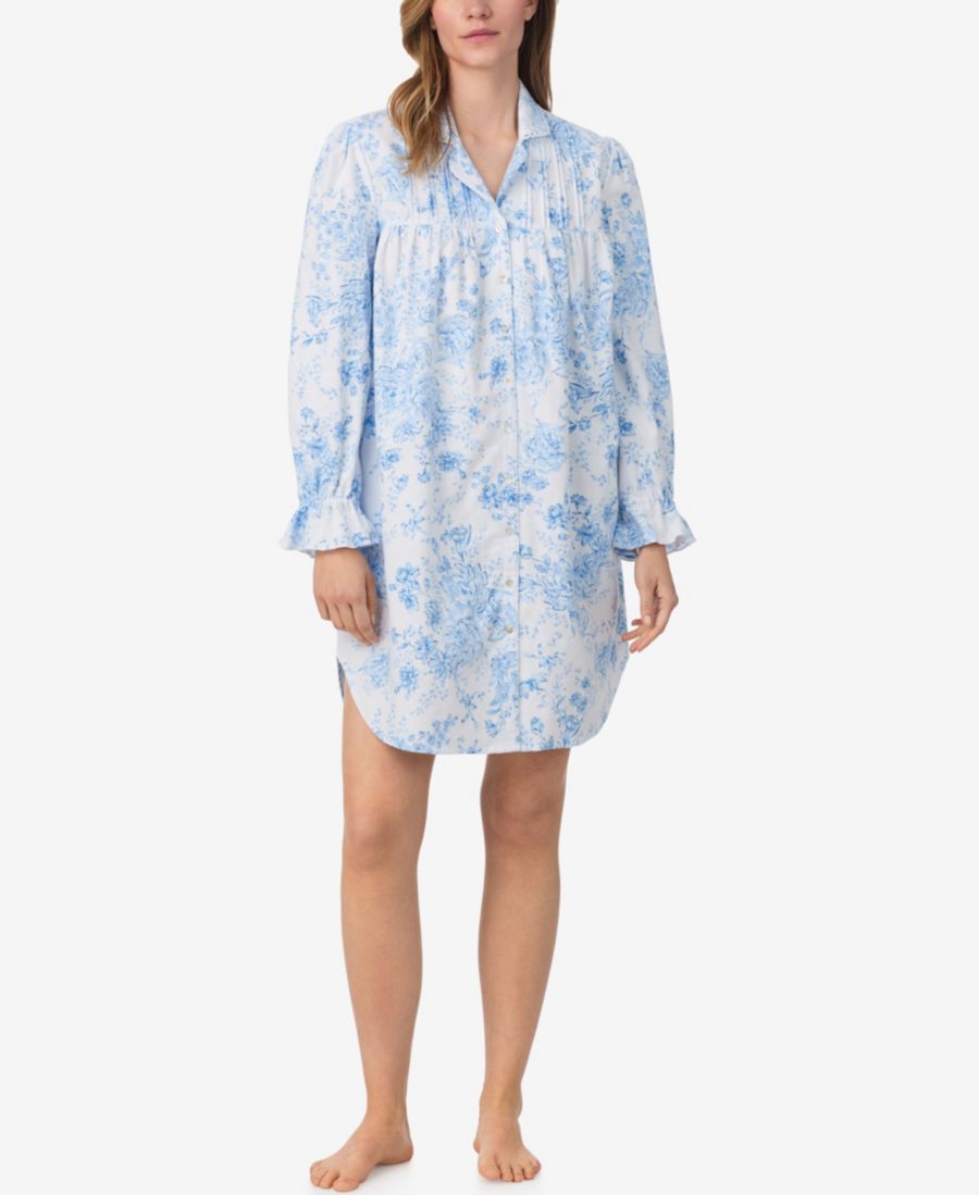 Женская ночная рубашка с длинным рукавом Eileen West, White Blue floral
Женская ночная рубашка с длинным рукавом Eileen West, White Blue floral