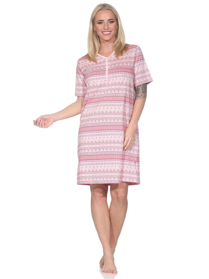 Ночная рубашка с короткими рукавами, в этническом стиле, размеры 125, 214, 226, розового цвета. NORMANN
Ночная рубашка с короткими рукавами, в этническом стиле, размеры 125, 214, 226, розового цвета. NORMANN