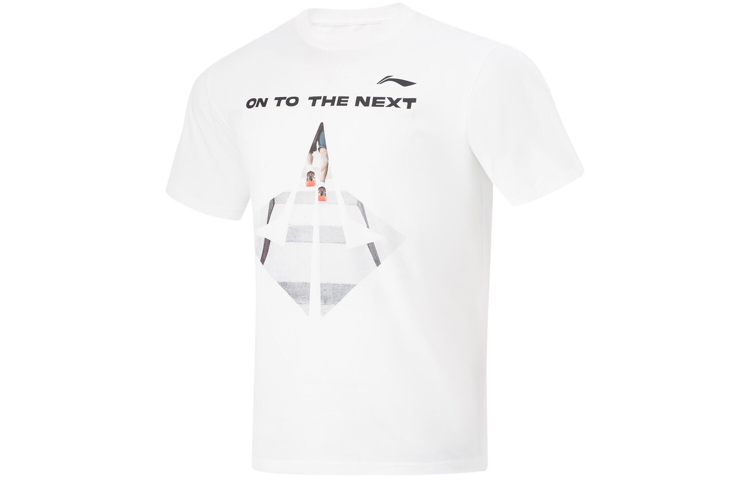 Футболка баскетбольная коллекция мужская белая Lining, белый 
Футболка баскетбольная коллекция мужская белая Lining, белый