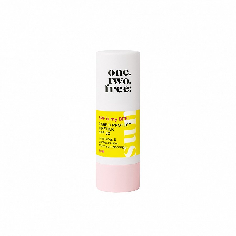 Бальзам для губ с SPF 30 care & protect lipstick spf 30 One.Two.Free!, вес 4.3 гр.
Бальзам для губ с SPF 30 care & protect lipstick spf 30 One.Two.Free!, вес 4.3 гр.