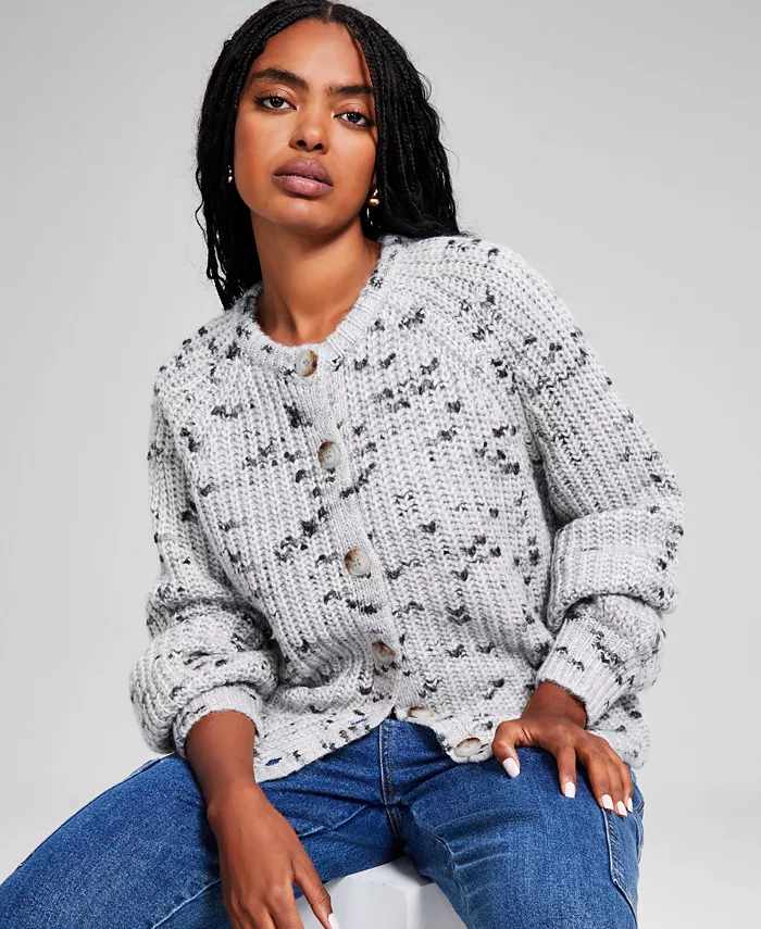 Женский кардиган с регланом из меланжевой пряжи And Now This, серый
Женский кардиган с регланом из меланжевой пряжи And Now This, серый