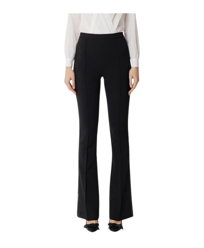 Расклешенные брюки из крепа с контрастной окантовкой Elisabetta Franchi, черный
Расклешенные брюки из крепа с контрастной окантовкой Elisabetta Franchi, черный
