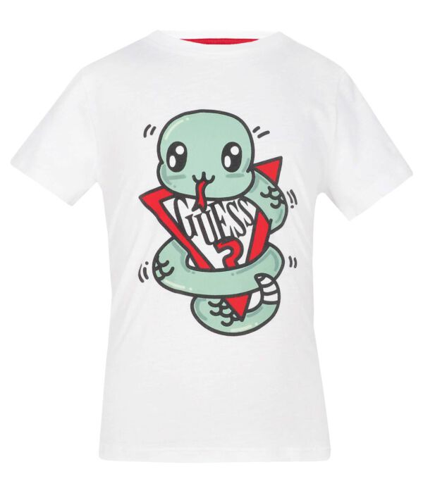 Футболка детская Guess с принтом змеи, белый
Футболка детская Guess с принтом змеи, белый