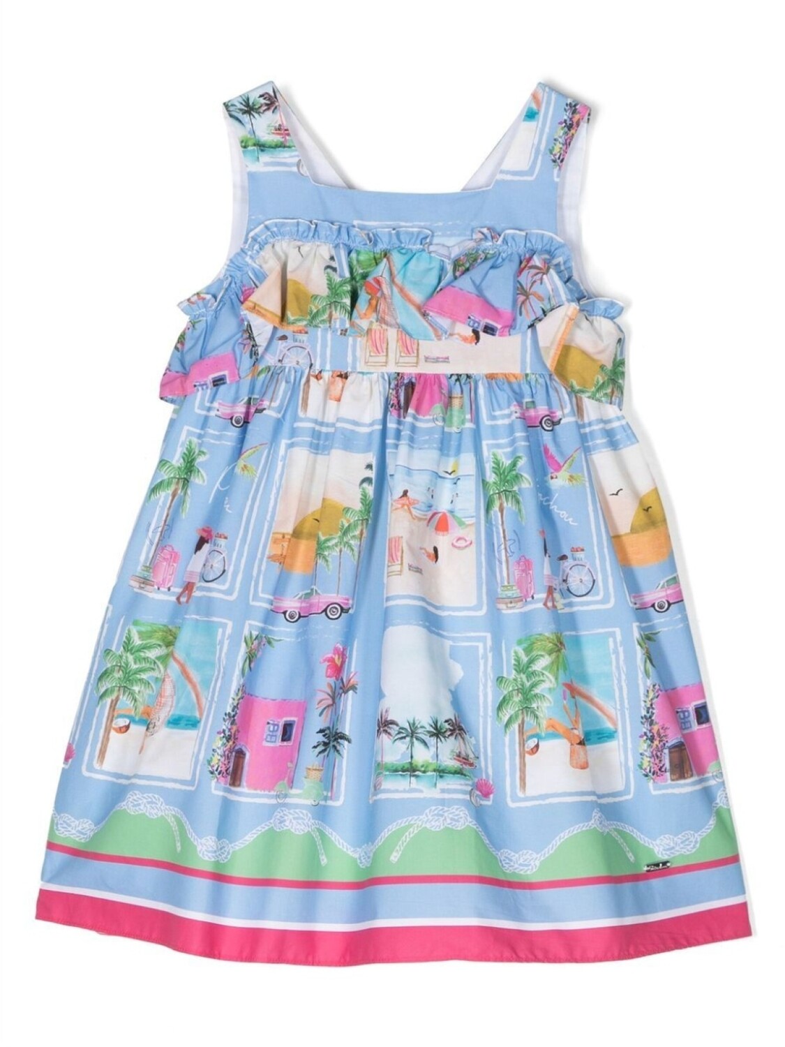 Платье с оборками и принтом Patachou, синий
Платье с оборками и принтом Patachou, синий