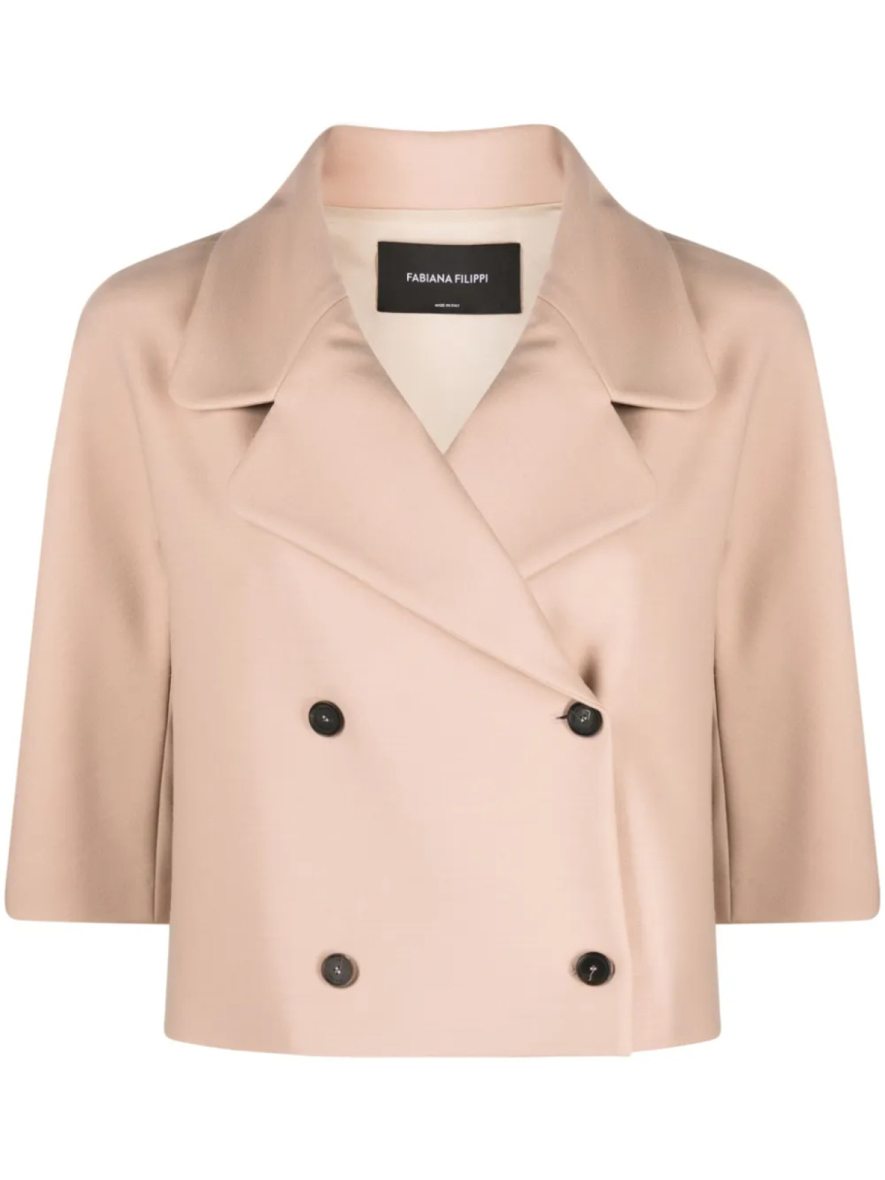 Укороченный двубортный жакет Fabiana Filippi, нейтральный 
Укороченный двубортный жакет Fabiana Filippi, нейтральный