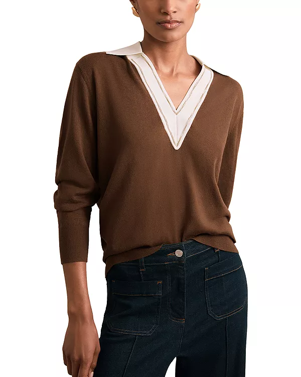 Шерстяной свитер для крикета Reiss, коричневый
Шерстяной свитер для крикета Reiss, коричневый