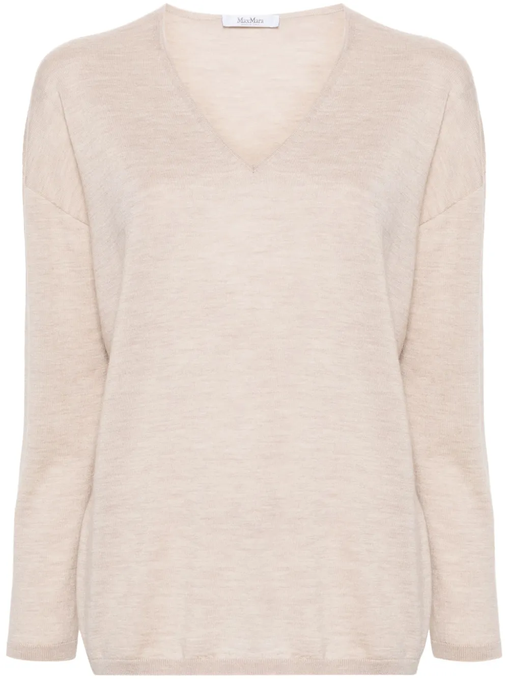 Кашемировый джемпер с V-образным вырезом MAX MARA, нейтральный
Кашемировый джемпер с V-образным вырезом MAX MARA, нейтральный