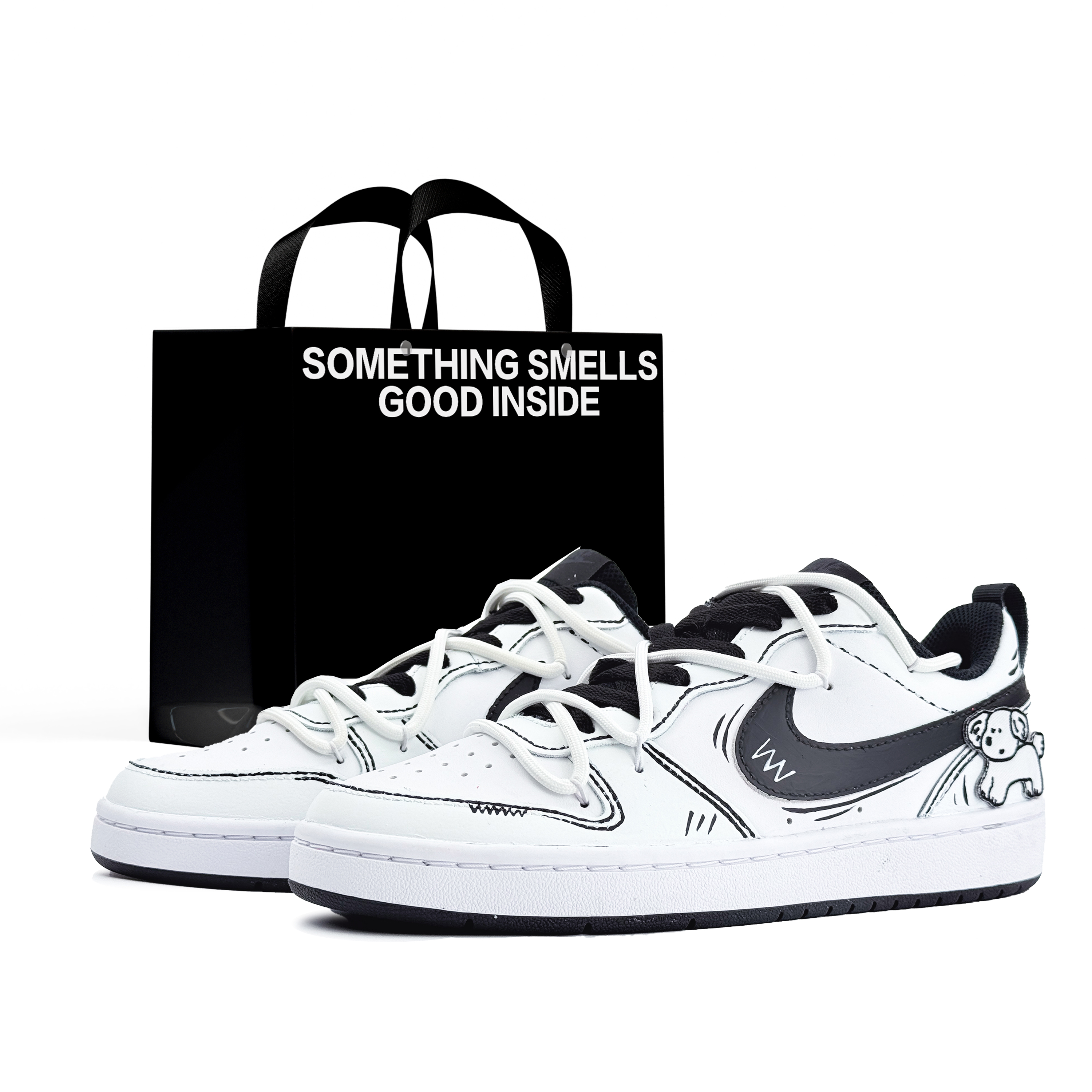 Детские кроссовки для скейтбординга Court Borough Sketch Dog с низким верхом, устойчивые к истиранию и дышащие, для подростков Nike, черный/белый
Детские кроссовки для скейтбординга Court Borough Sketch Dog с низким верхом, устойчивые к истиранию и дышащие, для подростков Nike, черный/белый