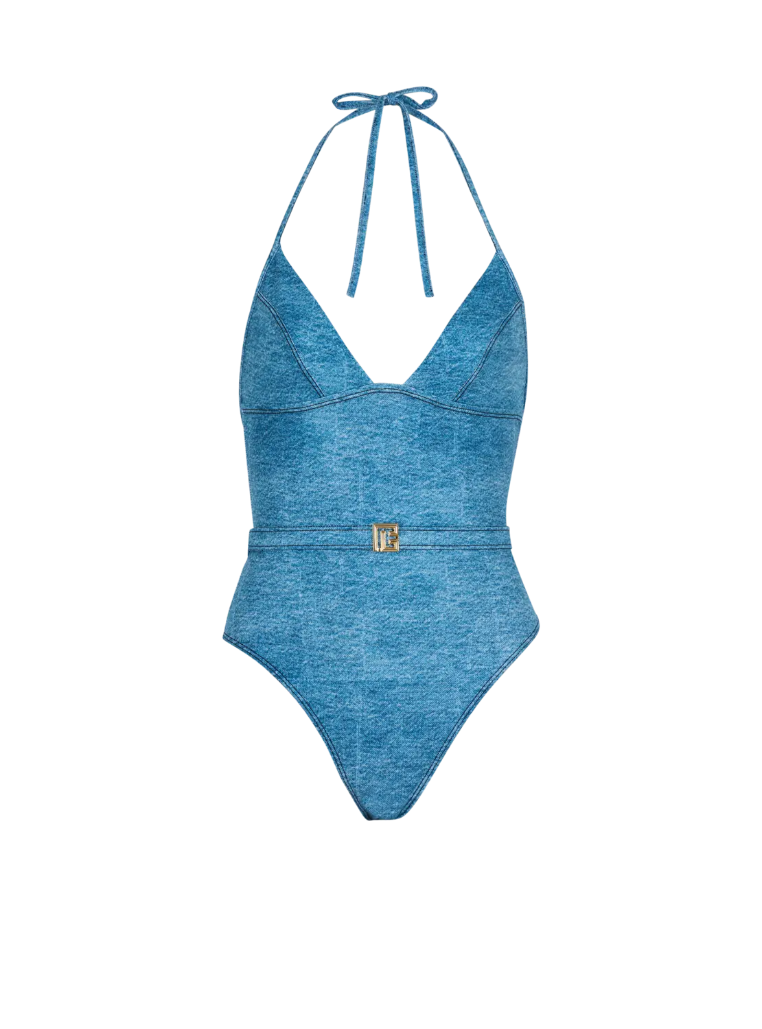 Джинсовый слитный купальник Balmain, синий
Джинсовый слитный купальник Balmain, синий