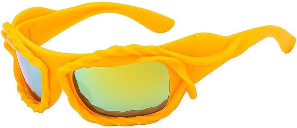 Уникальные солнцезащитные очки в стиле хип-хоп для женщин и мужчин, спортивные солнцезащитные очки с витой формой, женские праздничные очки, серебристые ретро-очки HYYZZC, Yellow Yellow
Уникальные солнцезащитные очки в стиле хип-хоп для женщин и мужчин, спортивные солнцезащитные очки с витой формой, женские праздничные очки, серебристые ретро-очки HYYZZC, Yellow Yellow