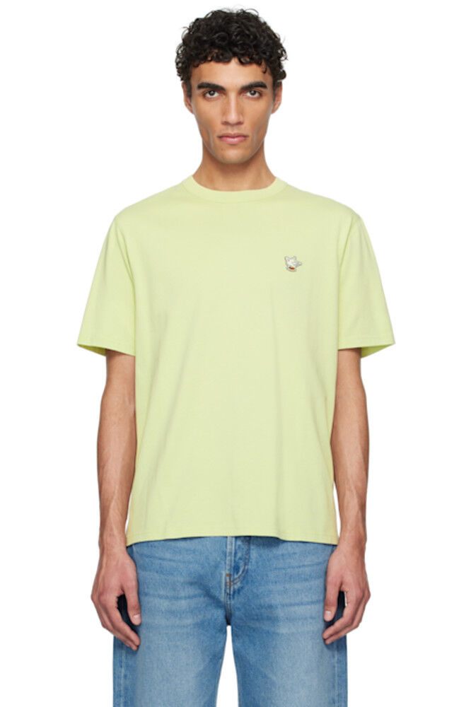 Футболка с нашивкой «Лиса Бариста» зеленого цвета и эффектом релаксации Maison Kitsuné
Футболка с нашивкой «Лиса Бариста» зеленого цвета и эффектом релаксации Maison Kitsuné