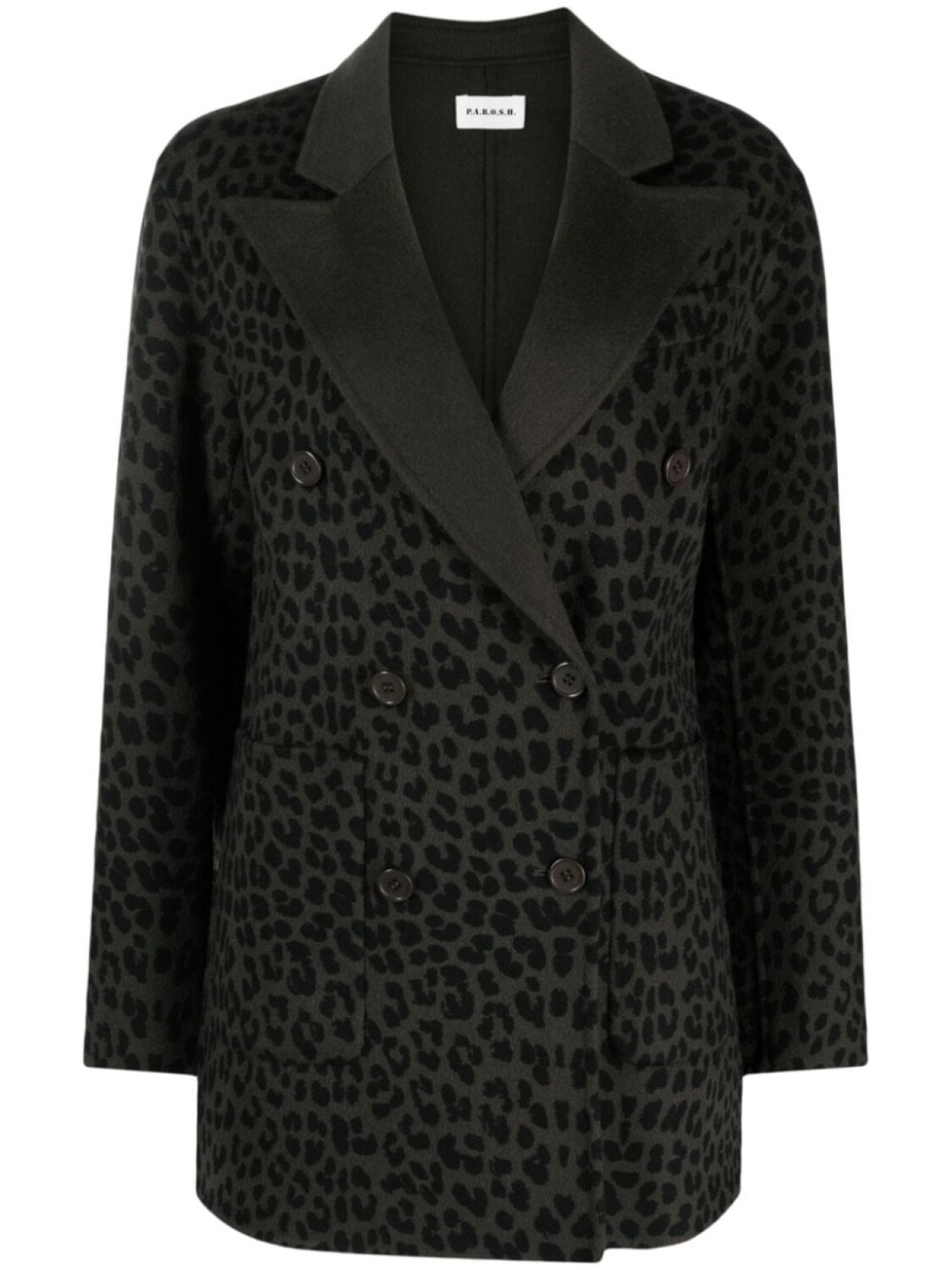 P.A.R.O.S.H. двубортный блейзер с принтом, зеленый
P.A.R.O.S.H. двубортный блейзер с принтом, зеленый