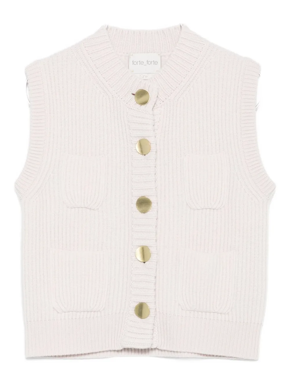 Трикотажный жилет с карманами и пуговицами Forte Forte, нейтральный
Трикотажный жилет с карманами и пуговицами Forte Forte, нейтральный