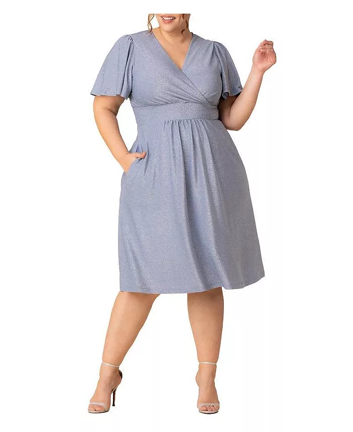 Коктейльное платье Crystal Cove больших размеров с карманами Kiyonna, синий
Коктейльное платье Crystal Cove больших размеров с карманами Kiyonna, синий