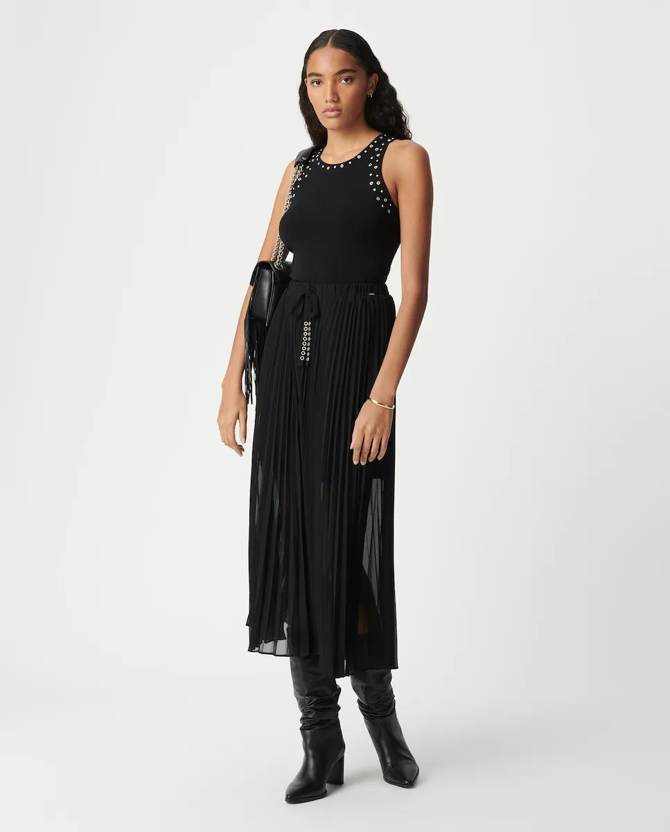 Длинная плиссированная юбка IKKS, черный
Длинная плиссированная юбка IKKS, черный