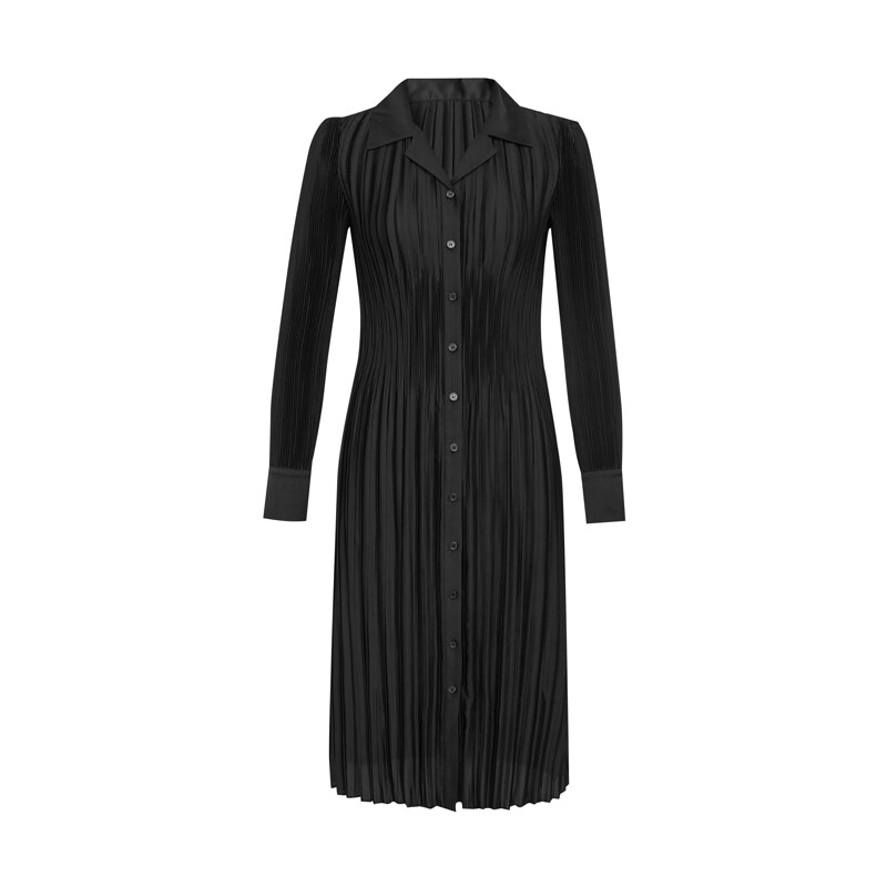 Платье плиссированное Deep Breath с длинными рукавами, черный
Платье плиссированное Deep Breath с длинными рукавами, черный