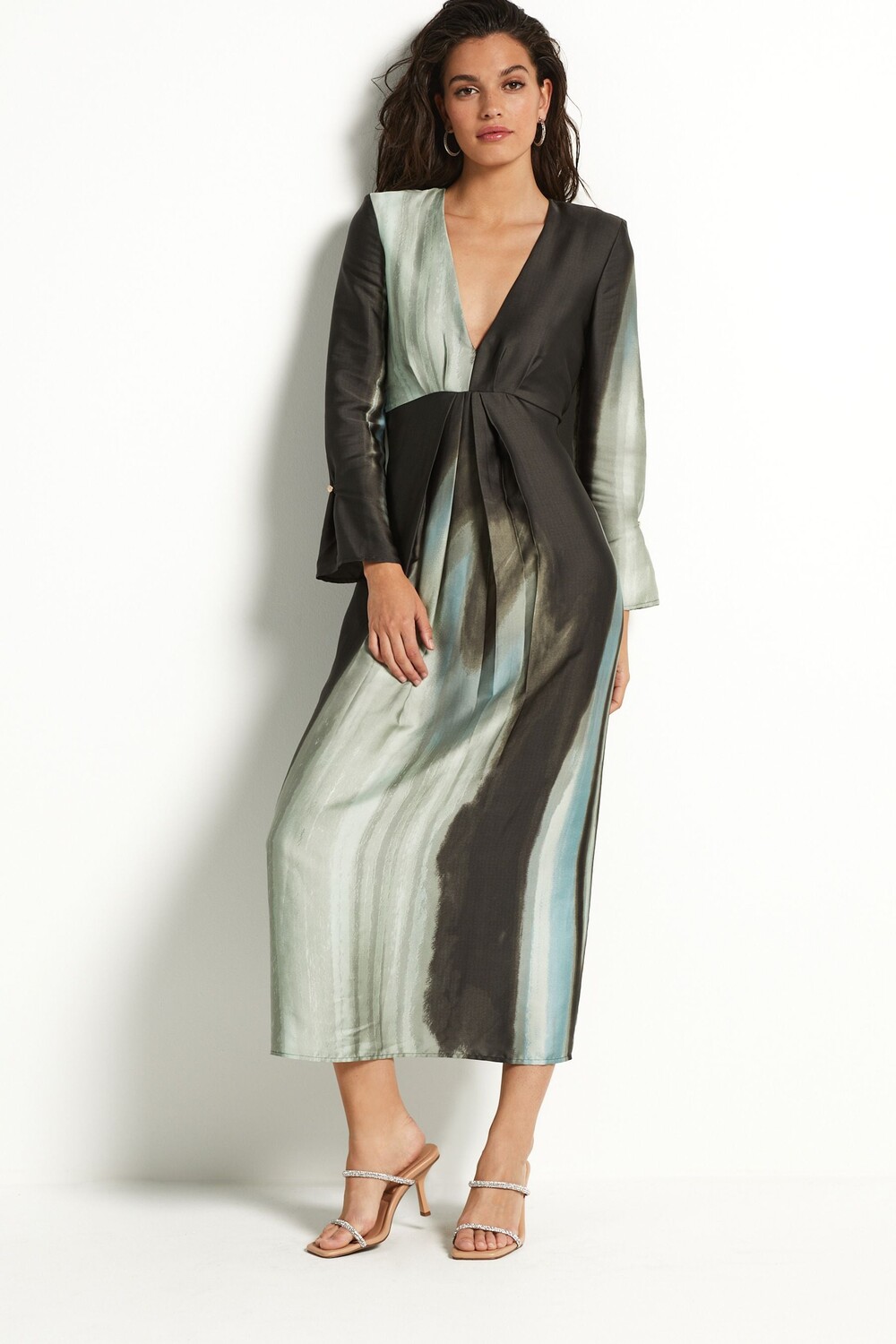 Платье миди с узором из мазков кисти Next, синий
Платье миди с узором из мазков кисти Next, синий