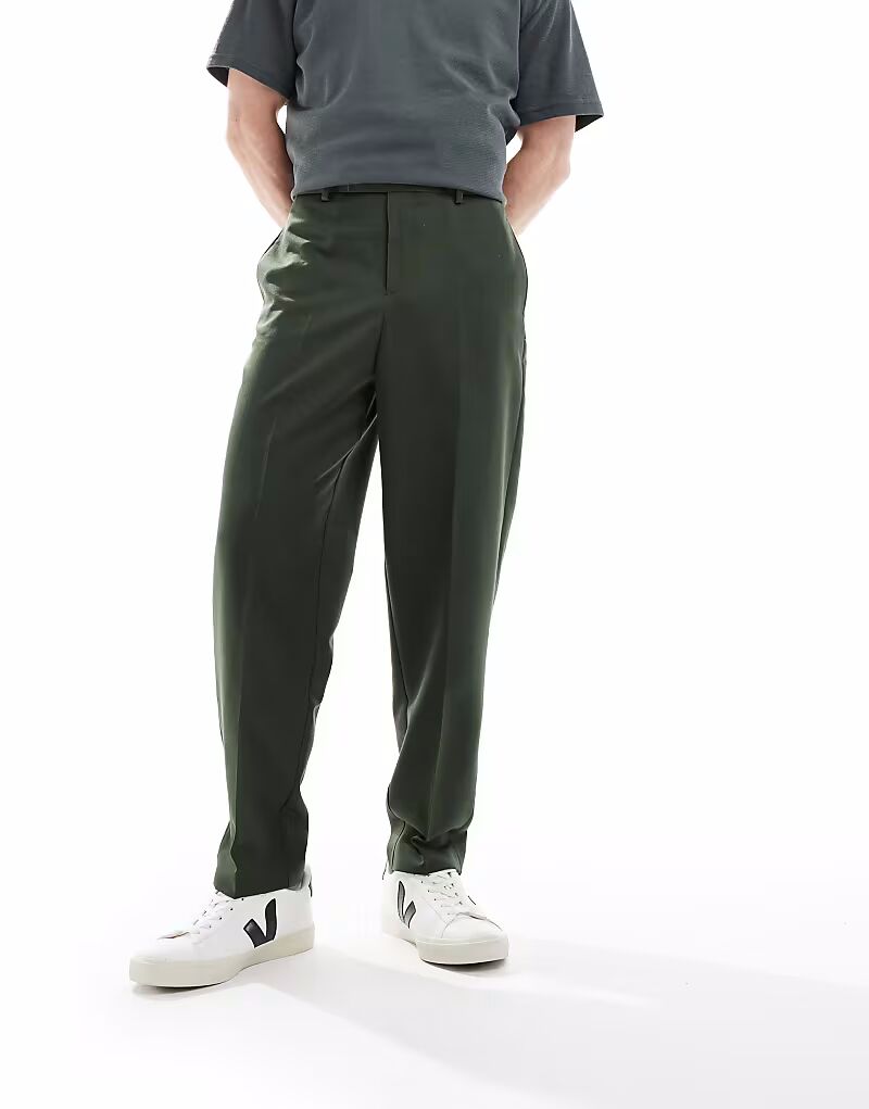 Брюки ASOS DESIGN свободного кроя зауженного кроя темно-зеленого цвета
Брюки ASOS DESIGN свободного кроя зауженного кроя темно-зеленого цвета