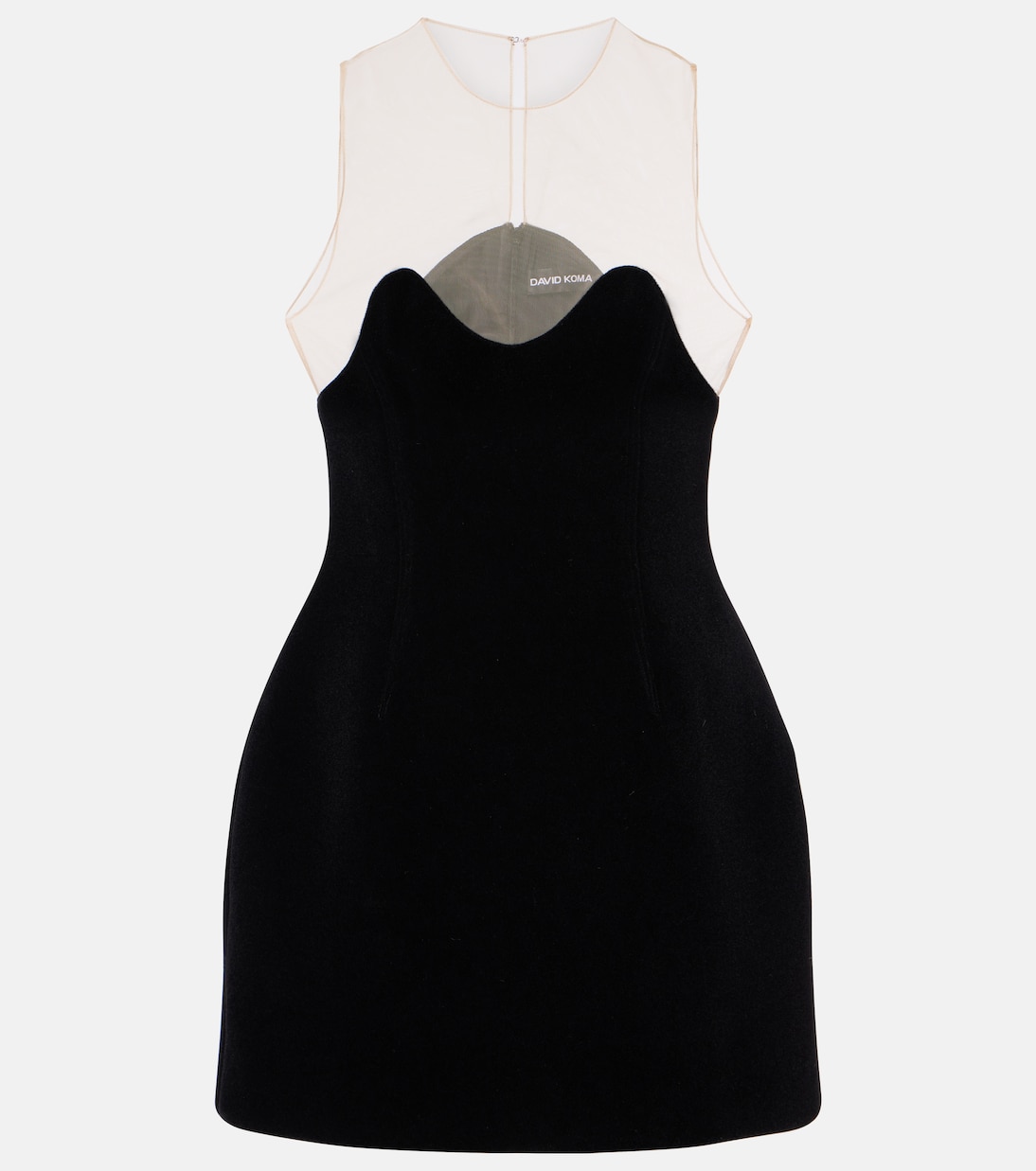 Мини-платье из тюля с волнами David Koma, черный
Мини-платье из тюля с волнами David Koma, черный