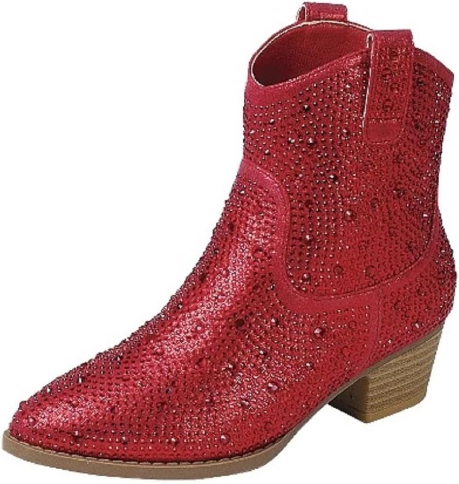 Детские ботинки TruFox Girls Cowgirl Cowboy со стразами, низкий каблук, на щиколотку, Red
Детские ботинки TruFox Girls Cowgirl Cowboy со стразами, низкий каблук, на щиколотку, Red