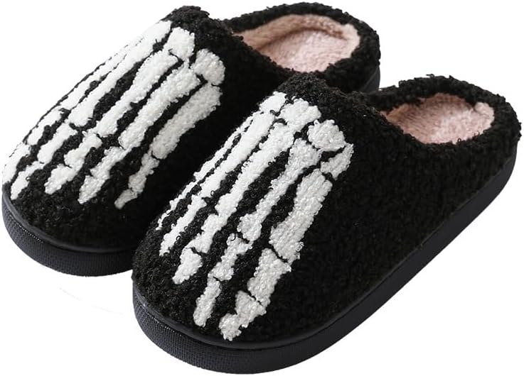 Домашние плюшевые тапочки с черепом на Хэллоуин для мужчин и женщин, с мягкой подошвой и противоскользящей основой, уютные теплые тапочки с лицом призрака Fswinder, Skeleton Hand
Домашние плюшевые тапочки с черепом на Хэллоуин для мужчин и женщин, с мягкой подошвой и противоскользящей основой, уютные теплые тапочки с лицом призрака Fswinder, Skeleton Hand