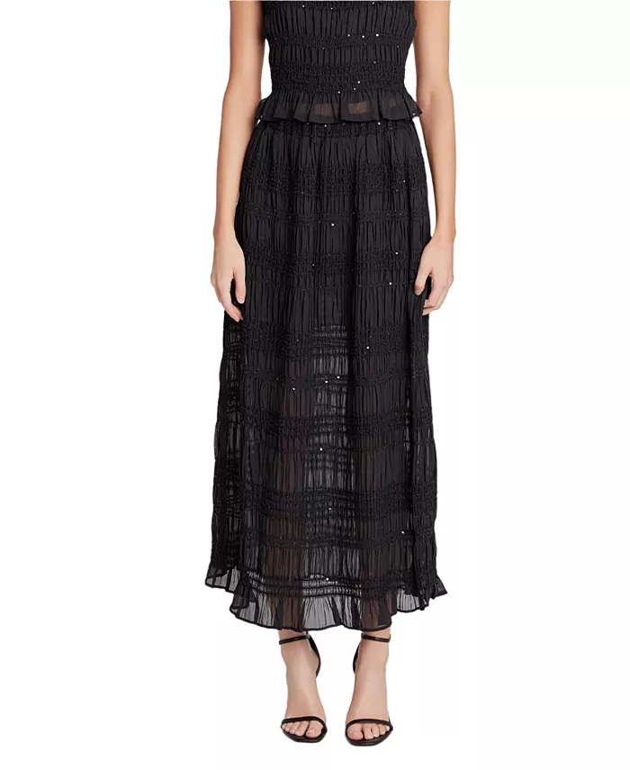 Женская шифоновая юбка макси со сборками и пайетками endless rose, черный
Женская шифоновая юбка макси со сборками и пайетками endless rose, черный